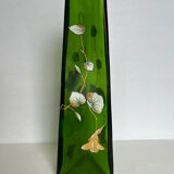 Art Nouveau vase in painted glass