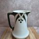 Vintage Art Deco toilet jug – Green and gold geometric design – Vintage vase