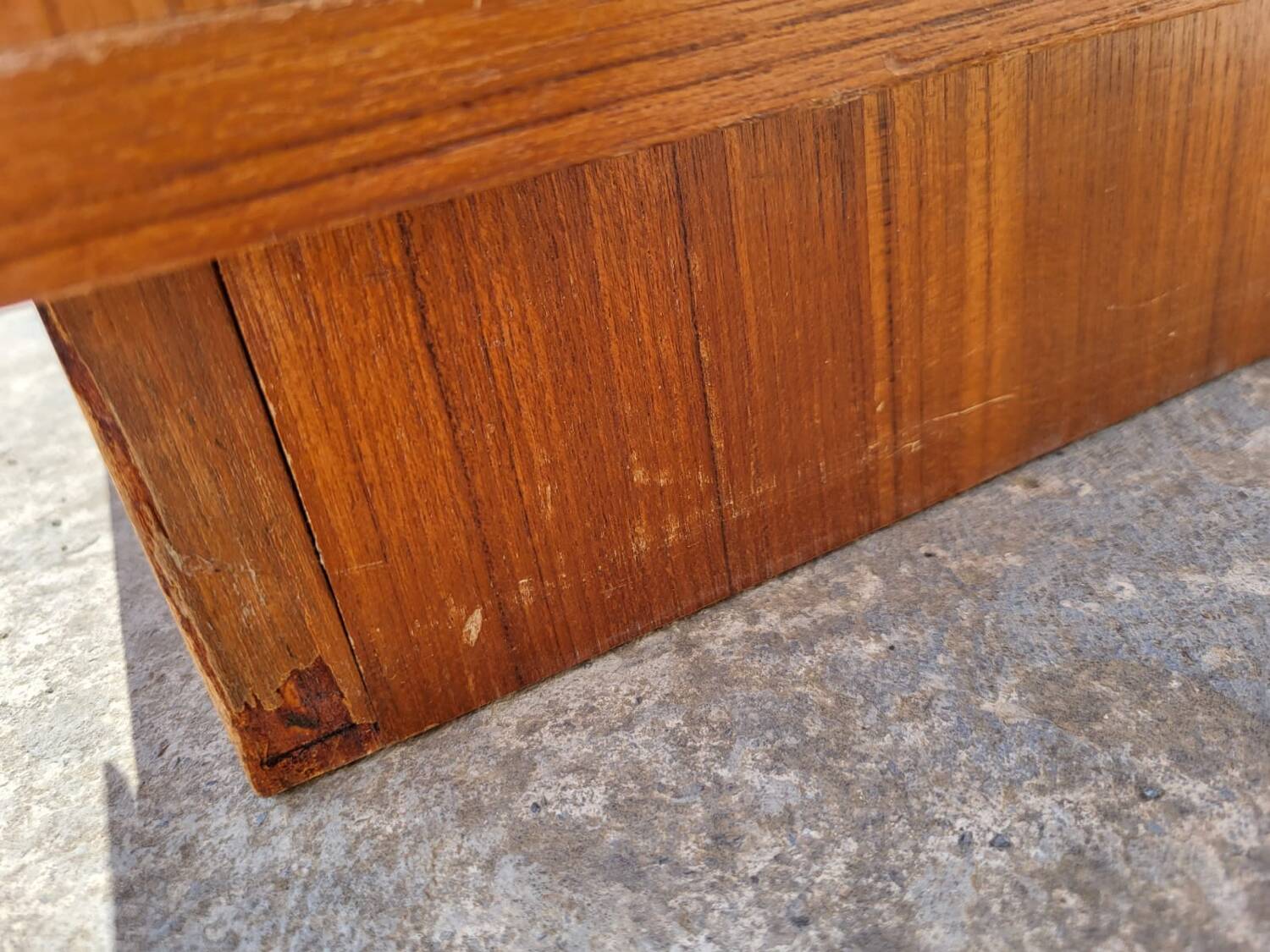Vintage Scandinavian teak chest of drawers with 3 drawers and a chest