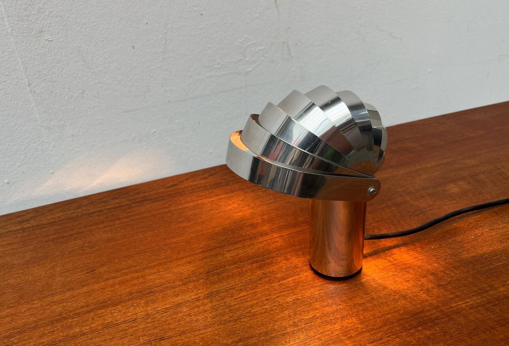 Vintage Swiss Visier table lamp from the space age by E. R. Nele for Temde, 1970s.