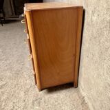 Commode vintage 4 tiroirs pieds compas