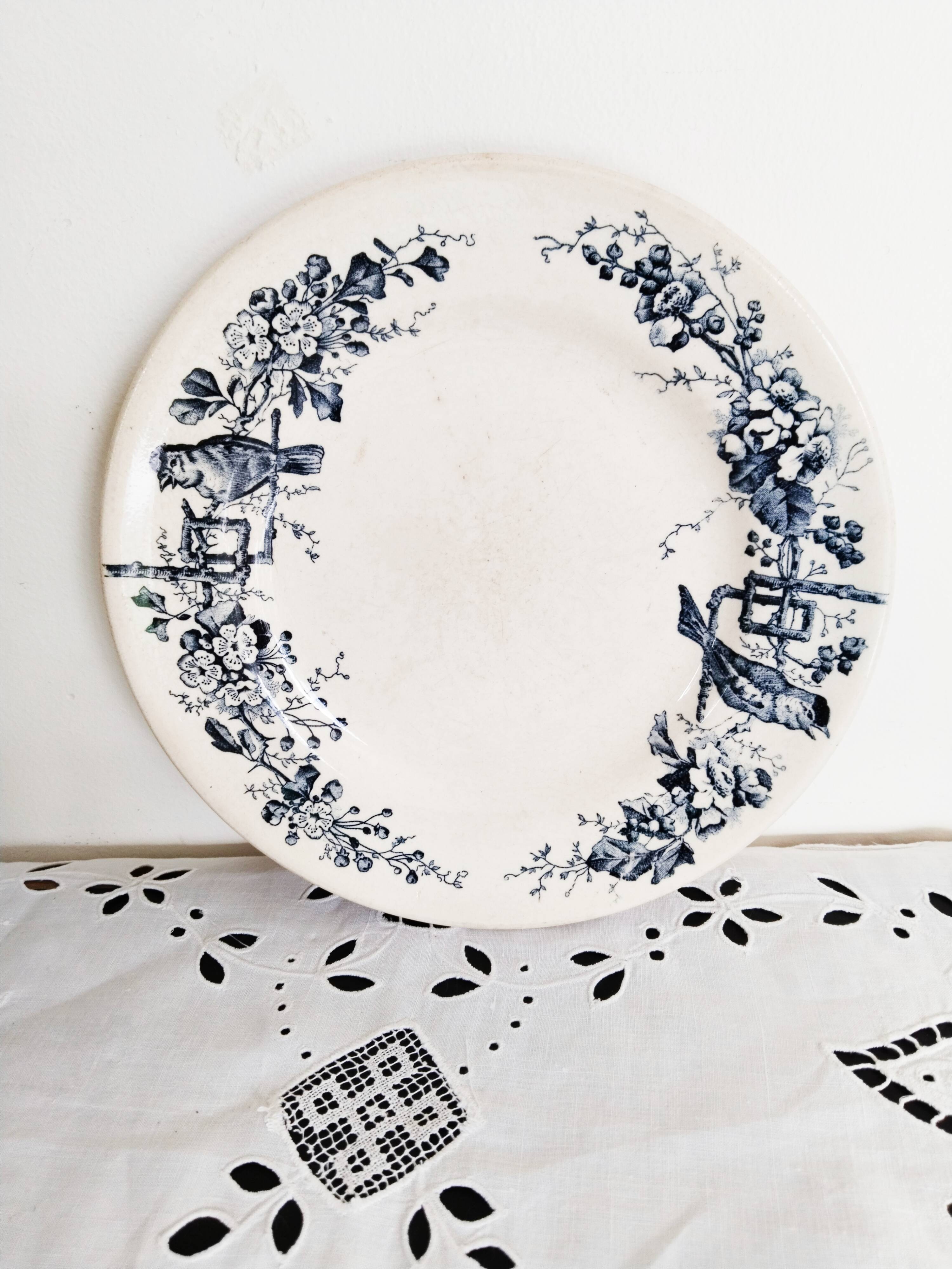 E.Bourgeois earthenware dinner plate