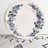 Assiette plate en faïence E.Bourgeois