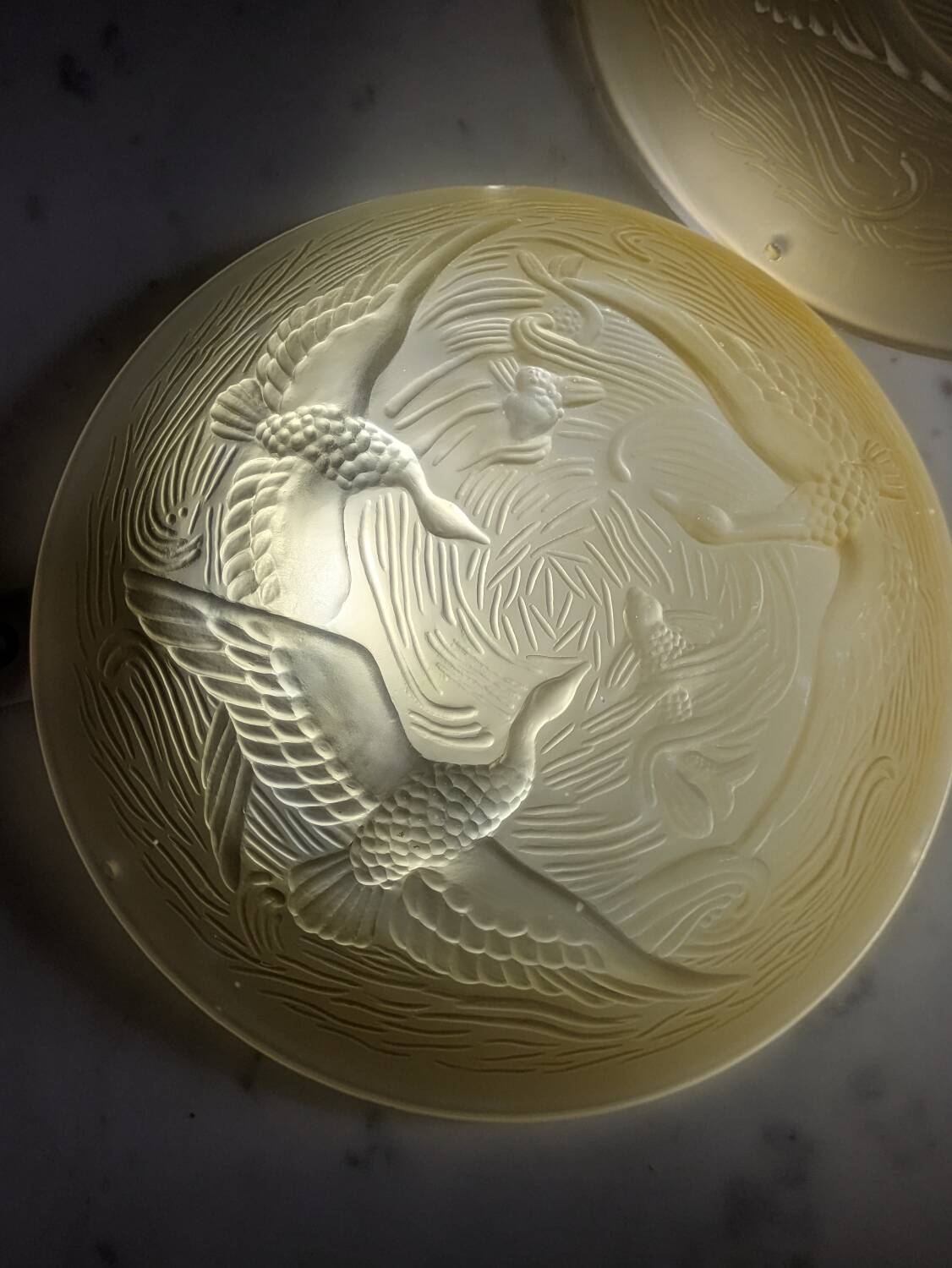 Art Deco pendant light duo