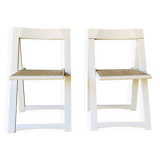 Pair of 2 folding chairs made in Italy