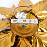 Rare large gold-plated Hans Kögl Florentine-style ceiling or wall lamp from