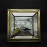 Square sconce with mirror background