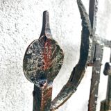 Brutalist iron coat rack by Salvino Marsura