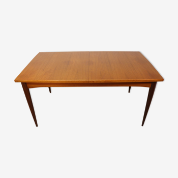 Scandinavian extendable teak dining table 1960