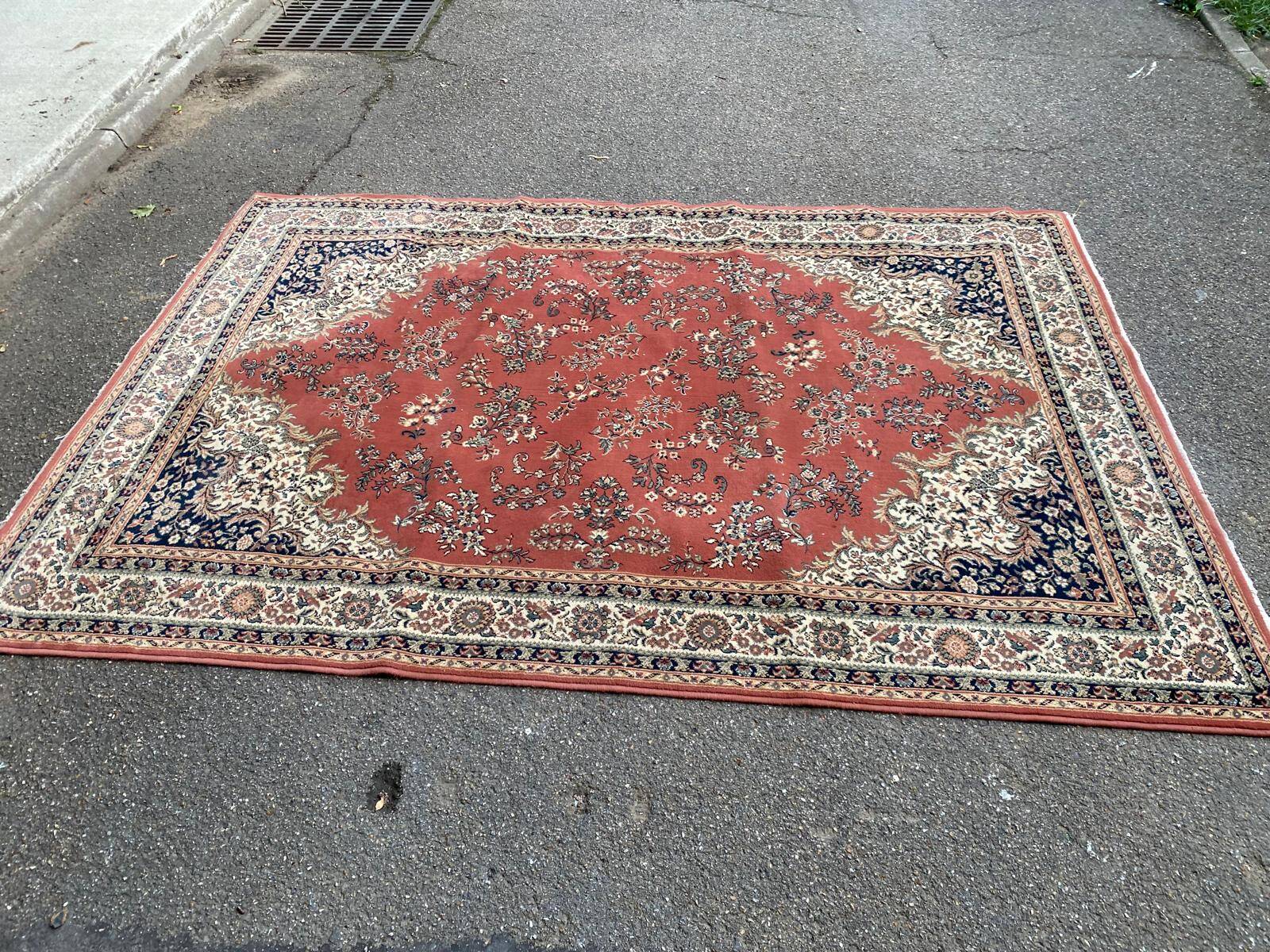 Burgundy Persian wool rug Khorassan 200x300cm