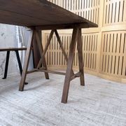 XXL trestle farm table 4m and its benches