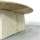 1970s Italian Travertine Minimalist Geometric Coffee Table. Modern/Midcentu