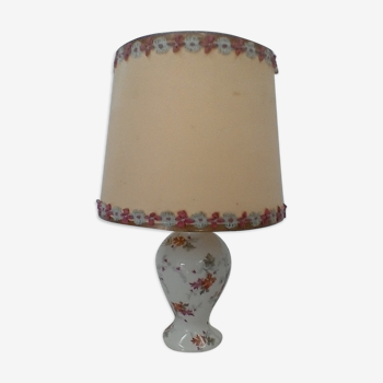 Porcelain bedside lamp, vintage