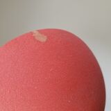 Vintage laying lamp in brass and grainy red aluminum - 50s