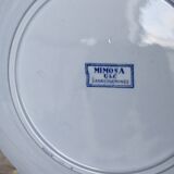 10 antique U&C Sarreguemines dinner plates - Mimosa model