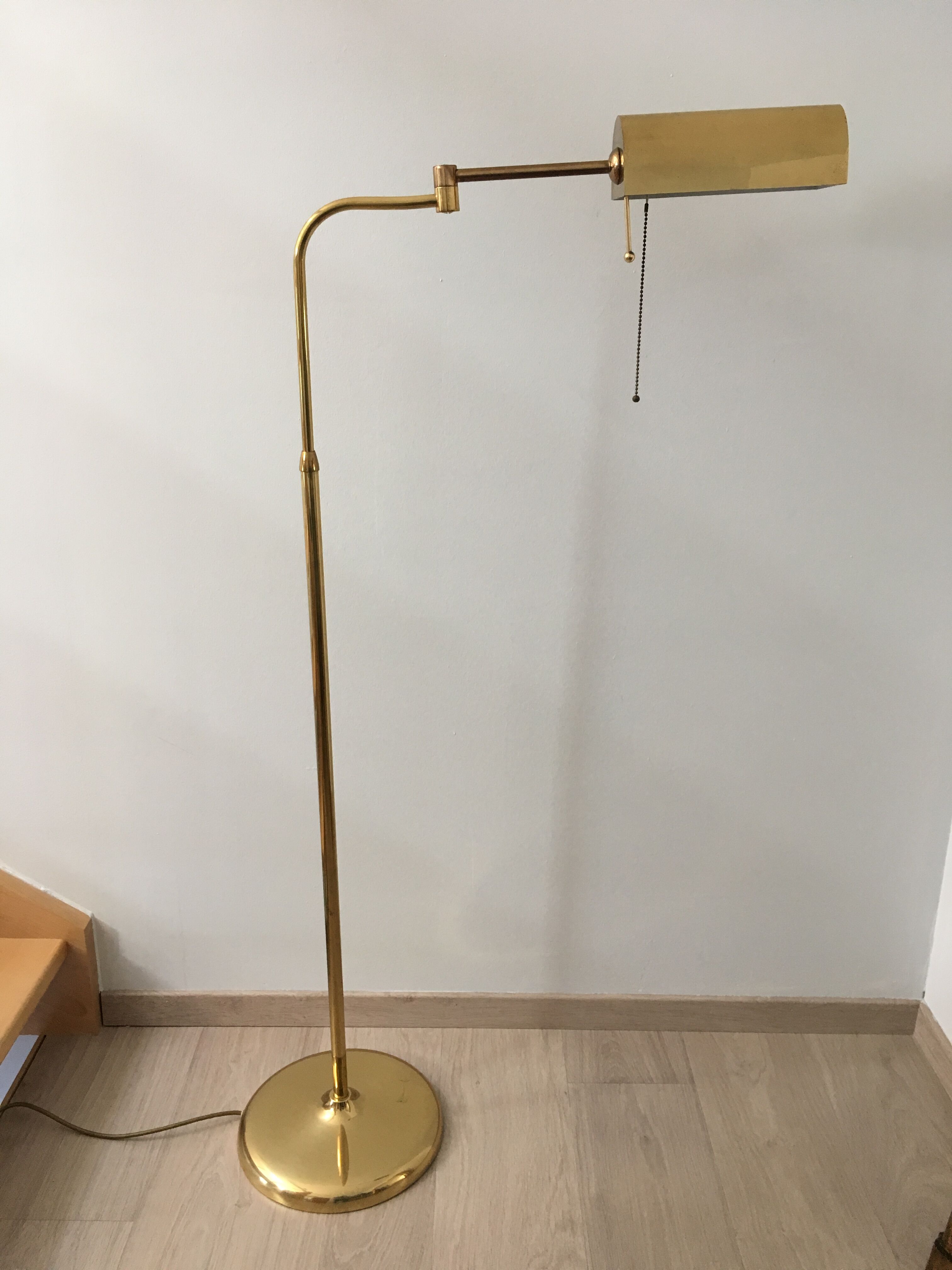 Brass floor lamp from Sölken Leuchten 1970's