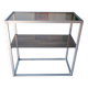 Aluminium and smoked glass console/shelf 1970-80