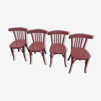 4 chaises bistrot vintage peintes