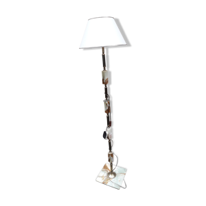 lampadaire onyx et laiton