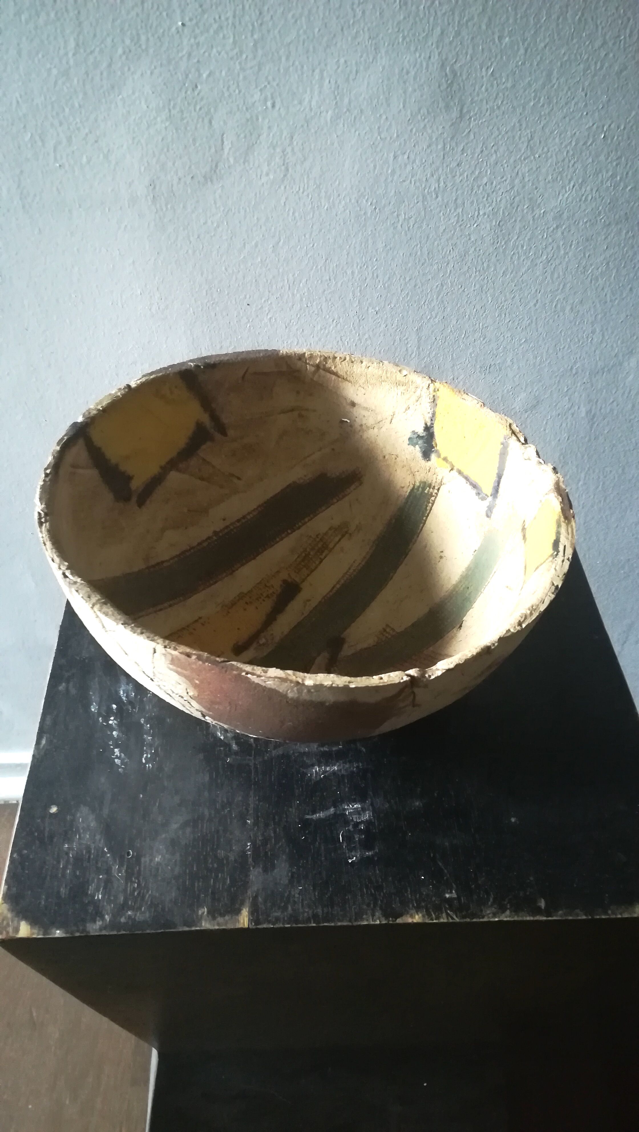 Cutting terracotta decoration abstract, a circa 1980