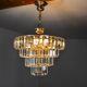 Kinkeldey chandelier, gold, cut glass, 4 levels, Germany, 1970