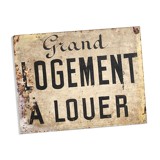 Panneau peint double face grand logement à louer