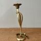 Vintage brass cobra candle holder