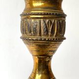 Candlestick - Gilt Bronze, With Rocaille Decor In High Relief