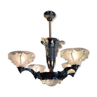 Lustre ezan art deco à 4 bras de lumière