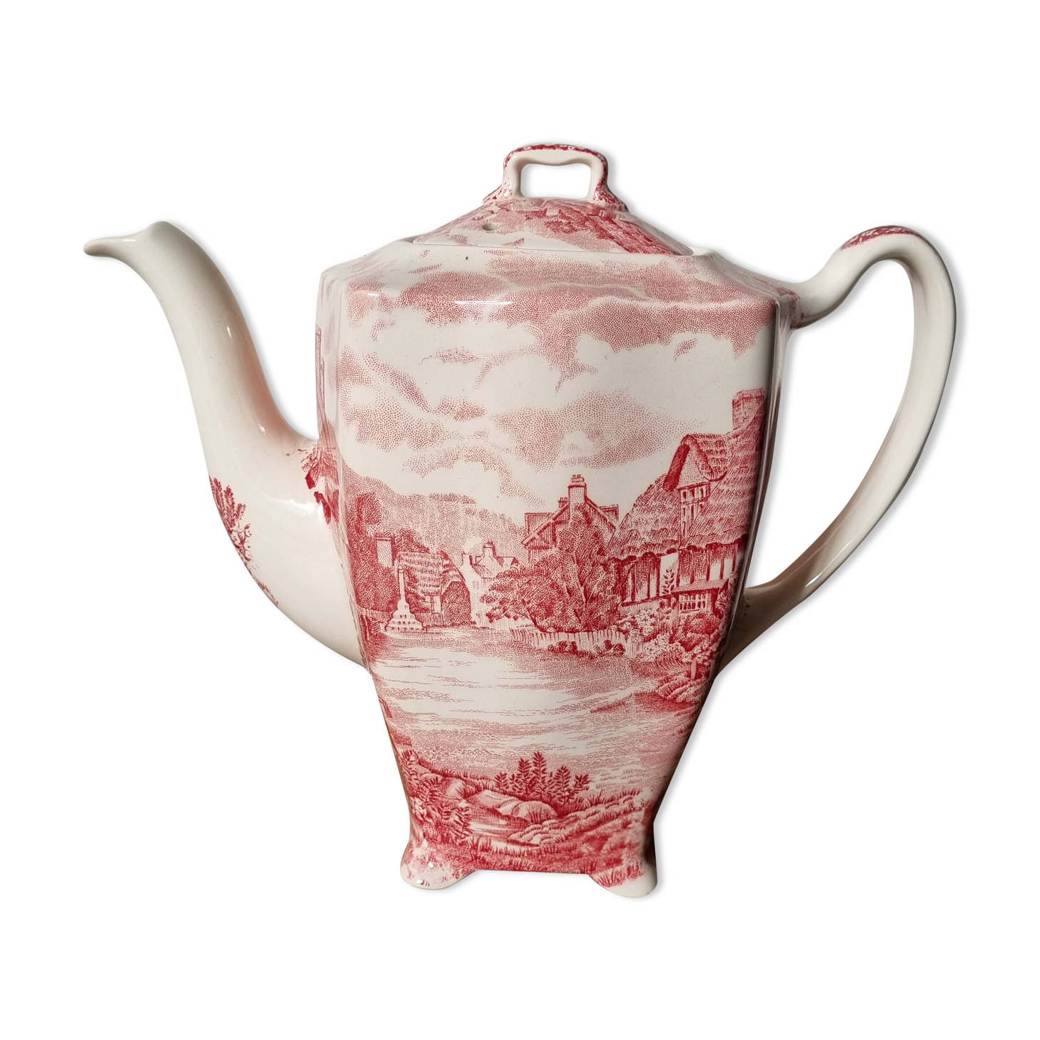 Large English porcelain teapot