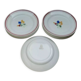 12 flat plates Jeannette Gien
