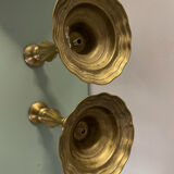Brass candlestick set of two