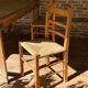4 chaises paillées en pin vintage bois 1980 1990