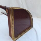 Brass wood and bronze angle console chiseled