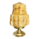 Impressive Art Deco lamp in marbled yellow opaline.
