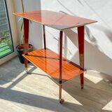 Vintage Formica trolley on wheels from the 1960s