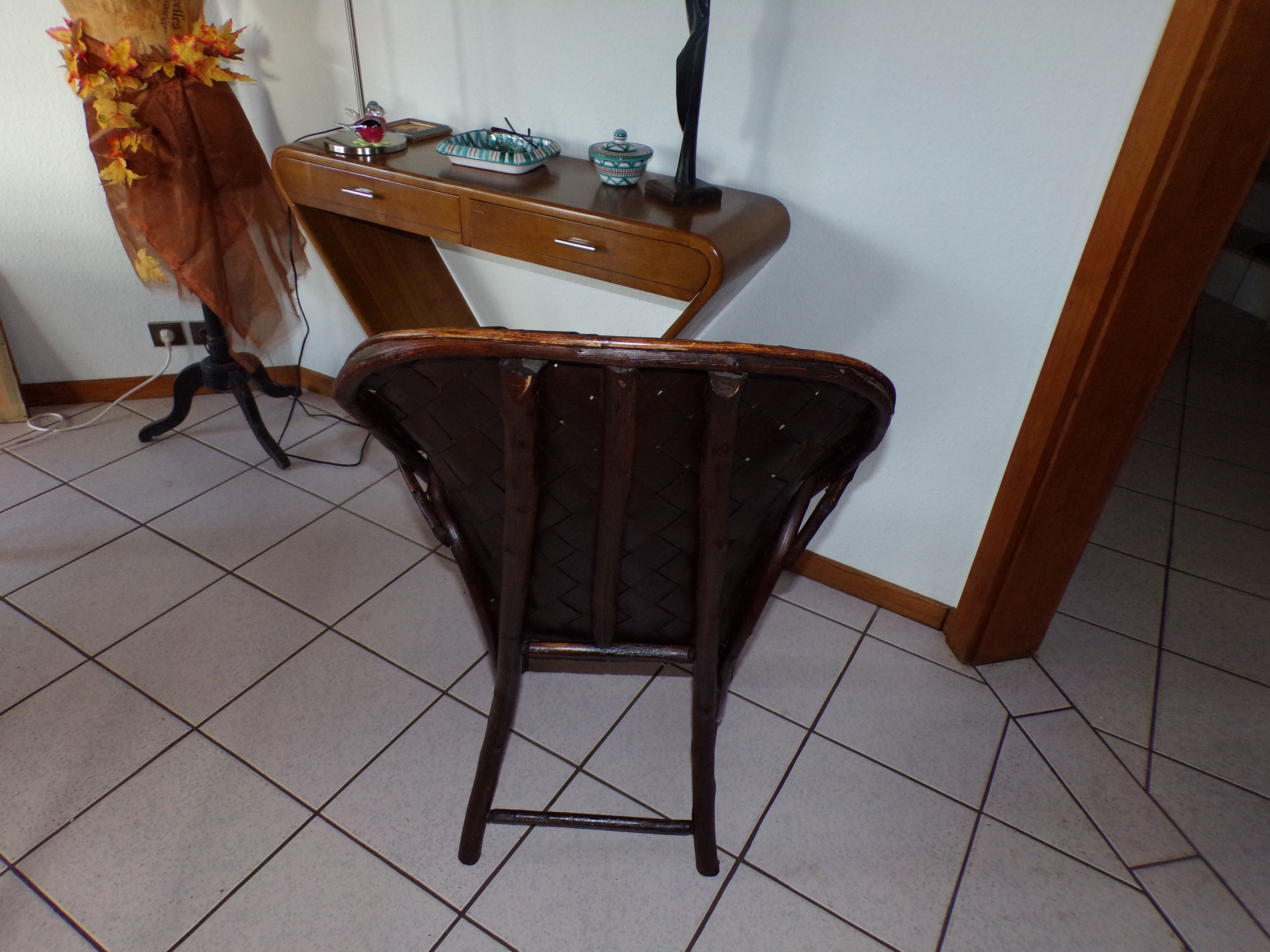 Old chair in chestnut tree