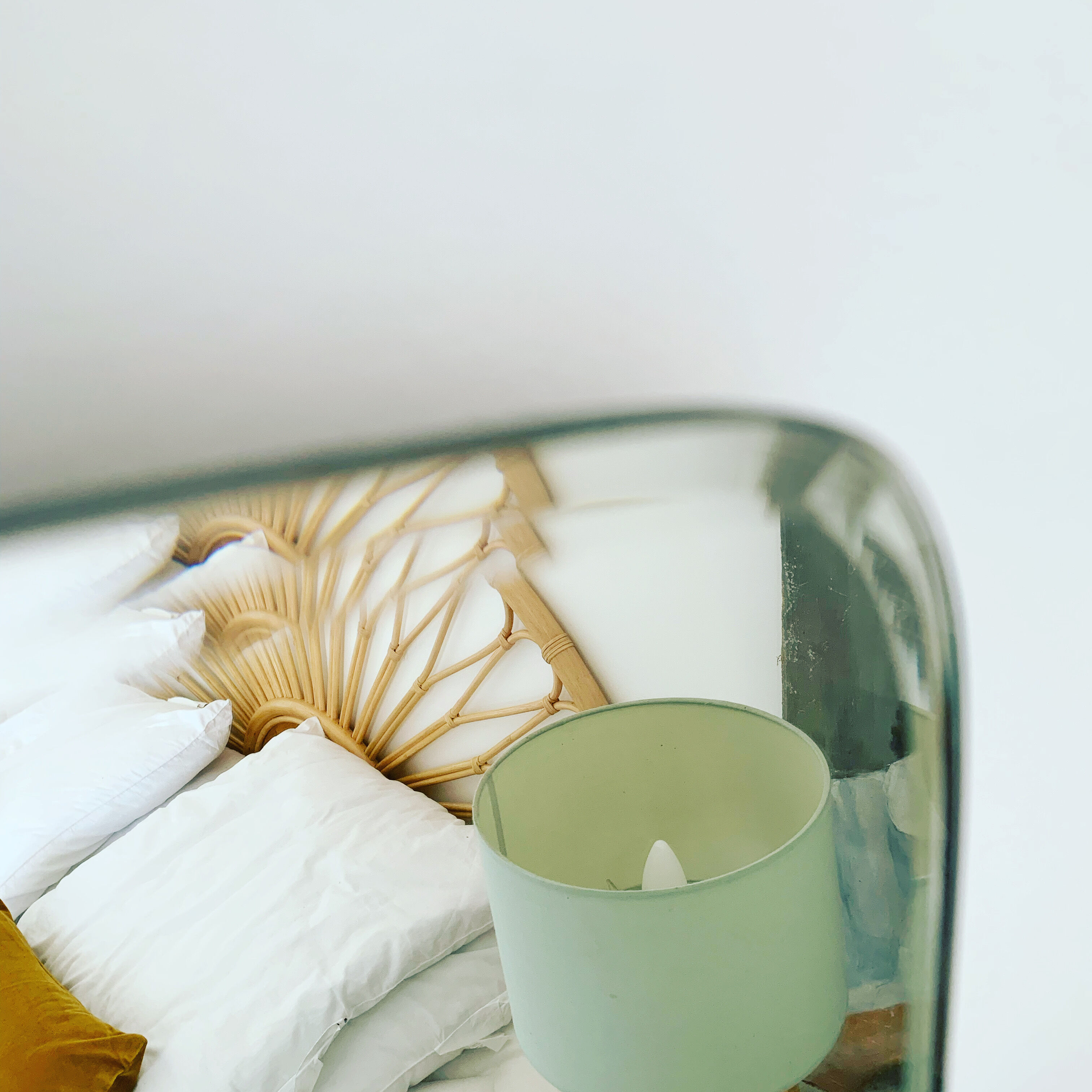 Vintage mirror on stand 50s - 137x70cm