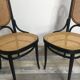 Pair of black lace-lace thonet chairs and model canage No.17 or Long John