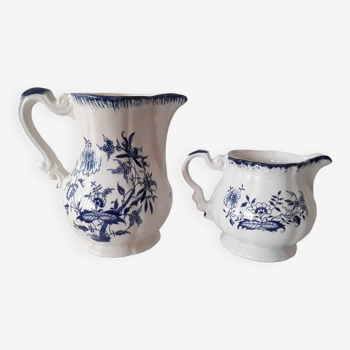 Vintage pitcher and milk jug