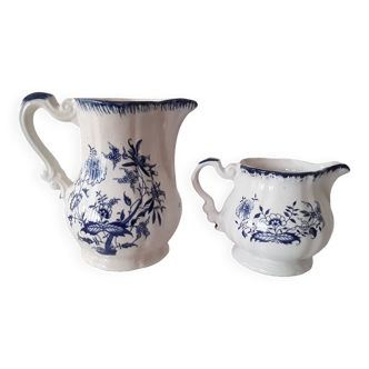 Vintage pitcher and milk jug