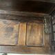 Gothic style carved oak chest bench, 19th century