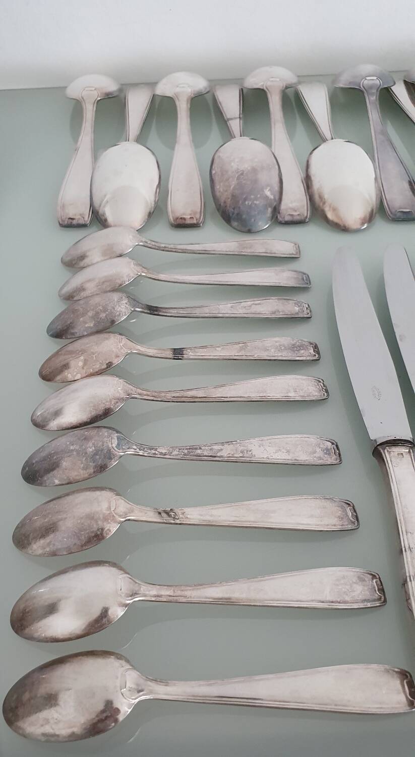 François Frionnet Art Deco silver-plated cutlery set