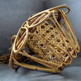 Rattan and cane pendant light from the 50s/60s