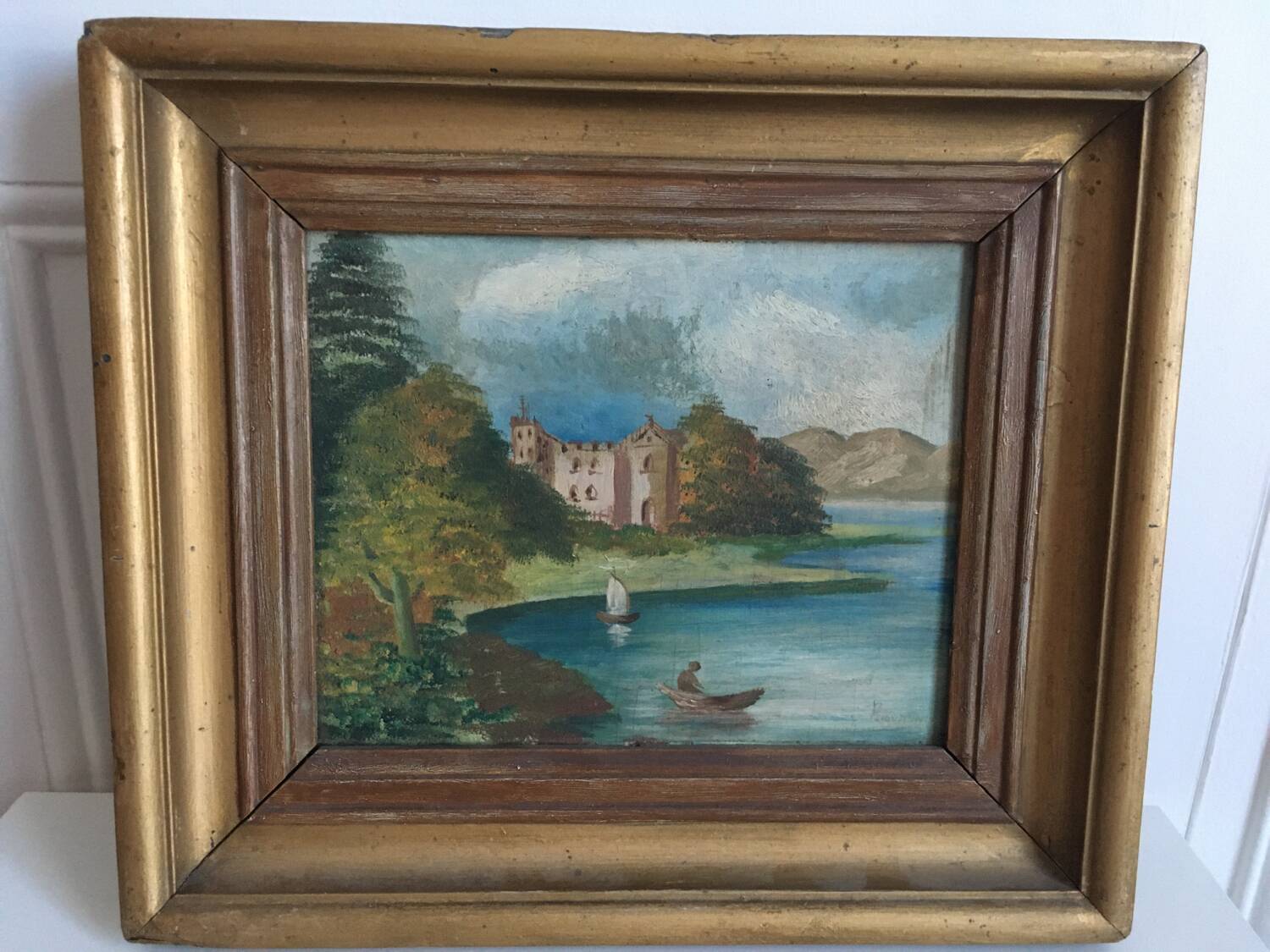 Old landscape painting.