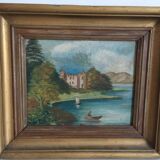 Old landscape painting.