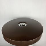 One of the four brown and gold Timor 69 table lamps by Louis Kalff for Philips 1970.