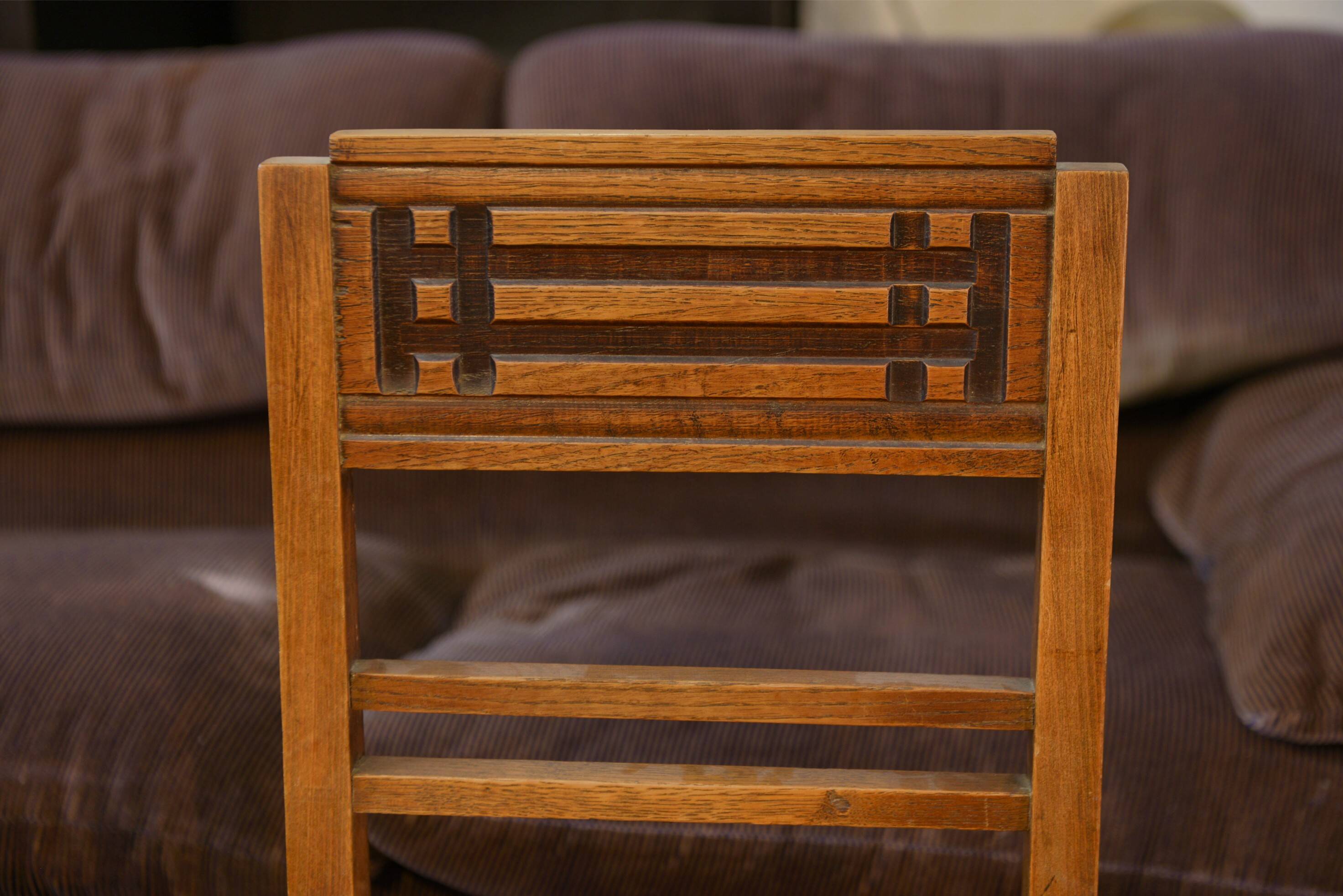 Set of 6 brutalist chairs from the 1950s.