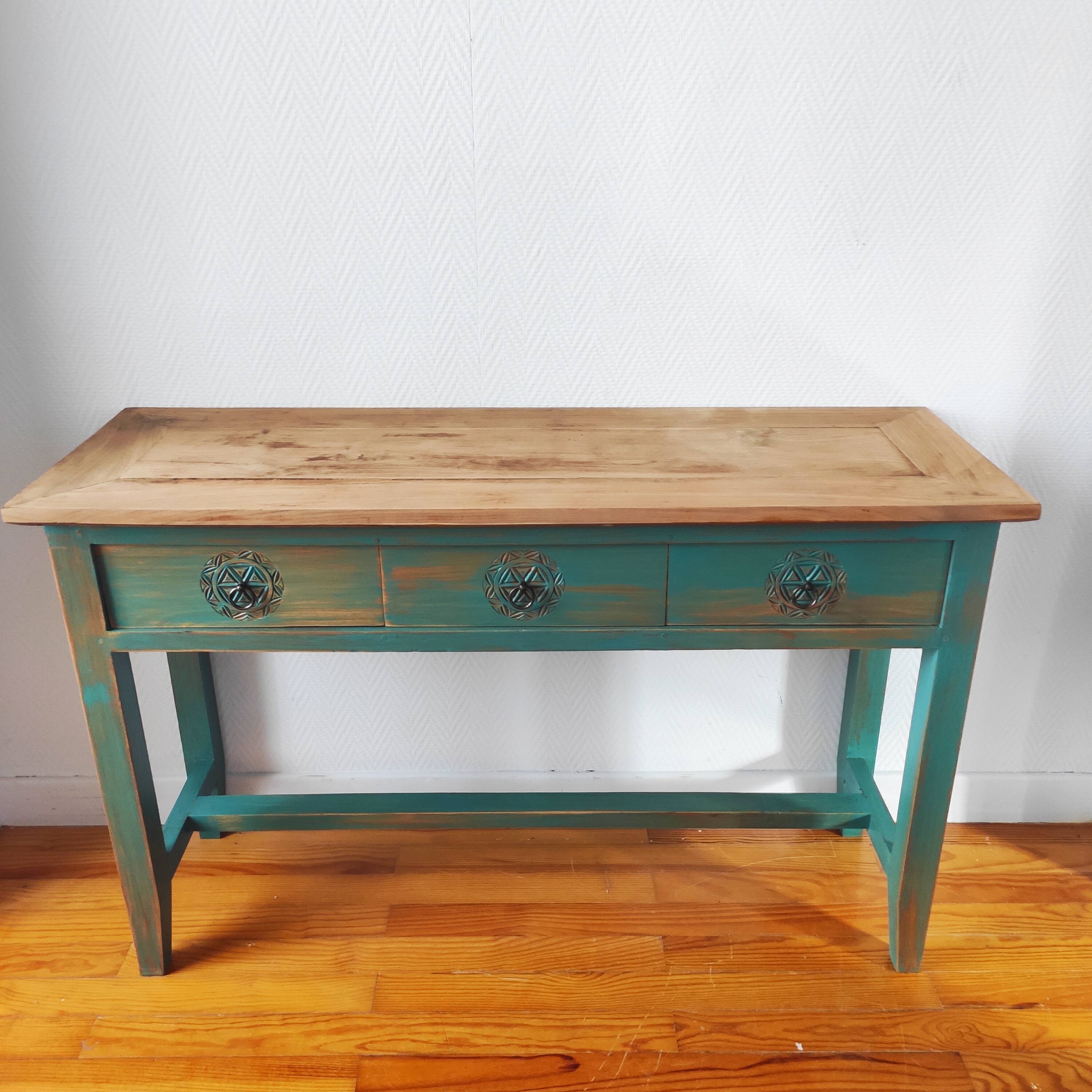 Patinated Balinese console