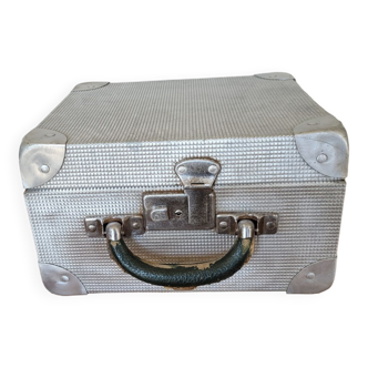 Antique metal suitcase